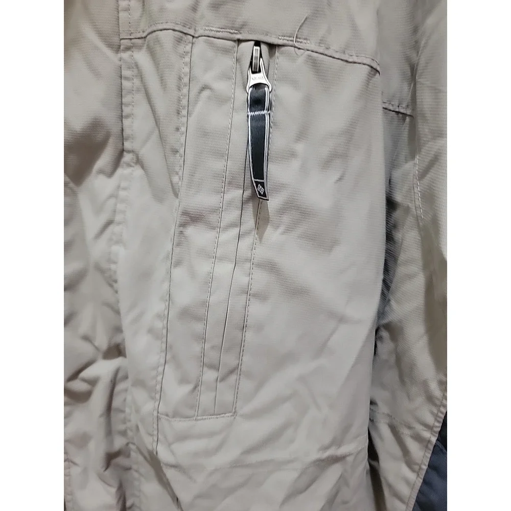 Columbia Jacket Men's XL Tan Gray Orange Interchange Reversible-Lining Full Zip